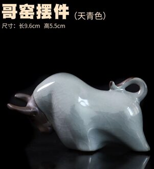 Kalf Keramische Thee Huisdier Ornamenten, Thee Play Ru Porselein Kan Worden Geopend, Thee Set Kung Fu Accessoires