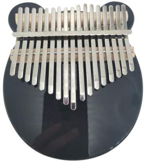 Kalimba 17 Toetsen Acryl Body Duim Piano Zwart Mbira Sanza Duim Piano Vinger Toetsenbord Muziekinstrument Met Tuning Hamer Doos