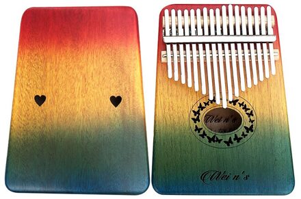 Kalimba 17 Toetsen Thumb Piano Handguard Hout Mahonie Mbira Body Muziekinstrumenten Kalimba Piano Creatieve Muziekdoos ronde