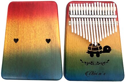 Kalimba 17 Toetsen Thumb Piano Handguard Hout Mahonie Mbira Body Muziekinstrumenten Kalimba Piano Creatieve Muziekdoos schildpad