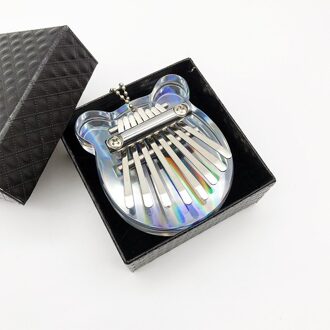 Kalimba 17 Toetsen, Transparant Acryl Duim Piano Starter Vinger Piano Met Kalimba Case Tune Hamer Studie Boekje Stickers 7 key mickey