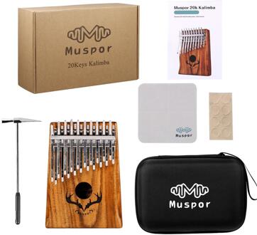 Kalimba 20 Toetsen Acacia Houten Kalinba Duim Piano-Rendieren Hoorn Muziekinstrument Mahonie Body Voor Beginner Duim Piano