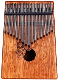Kalimba Duim Piano 17 Toetsen Met Mahonie Hout Draagbare Mbira Vinger Piano Cadeaus Voor Kinderen En Piano Beginners Professionele bloem