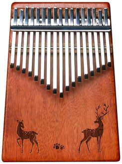 Kalimba Duim Piano 17 Toetsen Met Mahonie Hout Draagbare Mbira Vinger Piano Cadeaus Voor Kinderen En Piano Beginners Professionele Lovers hert