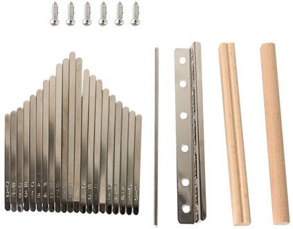 Kalimba Staal Toetsen + Houten Brug + Muziekinstrument Onderdelen Staal Tuning Hamer Kit Musical Plezierige Instrument Levert shrapnel sleeper