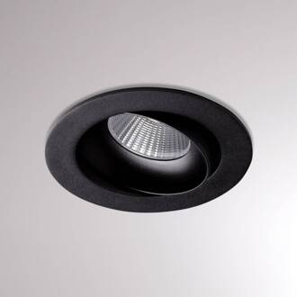 Kalio LED inbouwlamp rond 2700K 24° zwart zwart (RAL 9005)