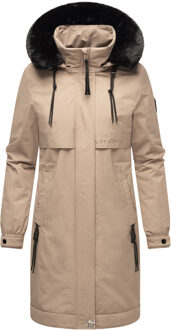 Kaltwetterretter dames winterparka met imitatiebontkraag Grijs - 2XL