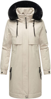 Kaltwetterretter dames winterparka met imitatiebontkraag Grijs - XS