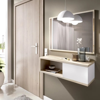 KAM kit receiver with console and natural white mirror