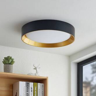 Kambia LED plafondlamp, 55 cm zwart, goud