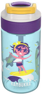 Kambukka Schoolbeker/drinkbeker - 400 Ml - Lekvrij - Schokbestendig - Kambukka Drinkflessen - Lagoon Surf Girl Blauw