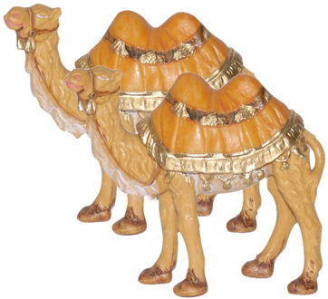 Kameel miniatuur beeldjes - 2x stuks - 10 cm - dierenbeeldjes