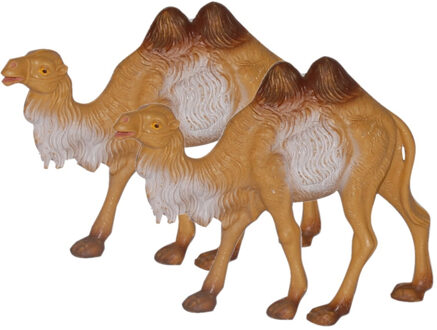 Kameel miniatuur beeldjes - 2x stuks - 12 cm - dierenbeeldjes