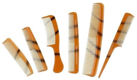 Kammenset 6 delig - kunststof - diverse maten - 12 t/m 21 cm