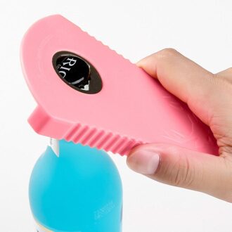 Kan Flesopener Cap Snelle Deksel Opener Flesopener Japanse Roterende Multifunctionele Flesopener Keuken Gadgets Wijn Opener roze
