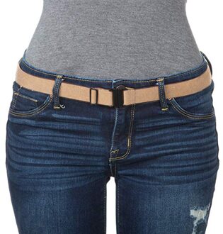 KANCOOLD Verstelbare Stretch Taille Riem No Show Platte Gesp Antislip Eenvoudige Elastische Riemen Band Voor Vrouwen Broek Kleding tailleband BG