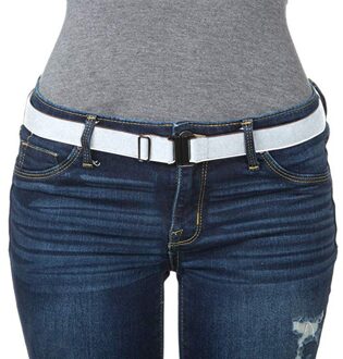 KANCOOLD Verstelbare Stretch Taille Riem No Show Platte Gesp Antislip Eenvoudige Elastische Riemen Band Voor Vrouwen Broek Kleding tailleband WH