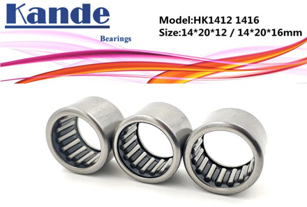 kande bearing HK1412 HK1416 Needle Bearings Needle Roller Bearing 14X20X12mm 14x20x14mm free shipping items to us