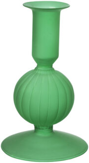 Kandelaar 1bol - groen - ø8.5x15 cm Transparant