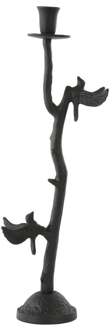 Kandelaar Bird 50cm hoog Zwart - - Breedte: