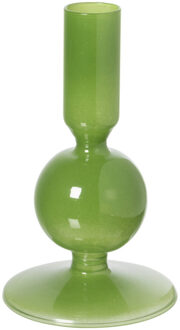Kandelaar bol - groen - ø8x13.5 cm Transparant