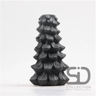 Kandelaar everlands kunstkerstboom 11x11x19 zwart