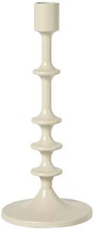 Kandelaar middel - beige - ø10x23.5 cm