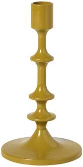 Kandelaar middel - olijfgroen - ø10x23.5 cm