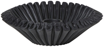 Kandelaar wave - zwart - ø13.5x4 cm