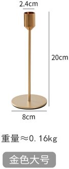 Kandelaars, Gold Metal Kandelaar Houders, Taper Kandelaars Decoratieve Kaars Stand Stijl gouden L