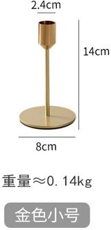 Kandelaars, Gold Metal Kandelaar Houders, Taper Kandelaars Decoratieve Kaars Stand Stijl zwart S