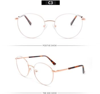 Kandrea Vintage Clear Lens Unisex Bril Frame Ronde Bijziendheid Optische Eenvoudige Metalen Vrouwen Mannen Eyewear Vrouwelijke Oversized Brillen C3