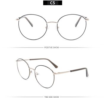 Kandrea Vintage Clear Lens Unisex Bril Frame Ronde Bijziendheid Optische Eenvoudige Metalen Vrouwen Mannen Eyewear Vrouwelijke Oversized Brillen C4
