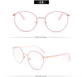 Kandrea Vintage Clear Lens Unisex Bril Frame Ronde Bijziendheid Optische Eenvoudige Metalen Vrouwen Mannen Eyewear Vrouwelijke Oversized Brillen C5