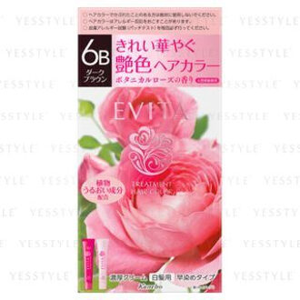 KANEBO Evita Treatment Hair Color 6B Dark Brown 45g + 45g