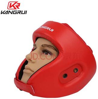Kang Rui Professionele Sanda Hoofdbeschermer Boksen Gezicht Concurrentie Training Helm Beschermende Rood L Blauw / S