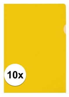 Kangaro 10x Insteekmap geel A4 formaat 21 x 30 cm