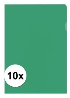 Kangaro 10x Insteekmap groen A4 formaat 21 x 30 cm