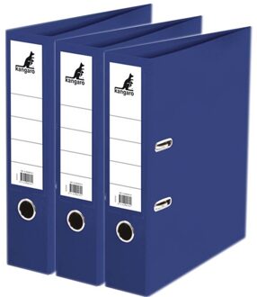 Kangaro 3x Opberg ordners donkerblauw A4 75 mm