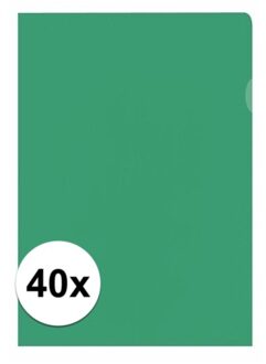 Kangaro 40x Insteekmap groen A4 formaat 21 x 30 cm