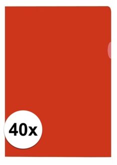 Kangaro 40x Insteekmap rood A4 formaat 21 x 30 cm