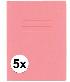 Kangaro 5 stuks opbergmappen folio formaat rood