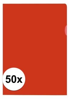 Kangaro 50x Insteekmap rood A4 formaat 21 x 30 cm