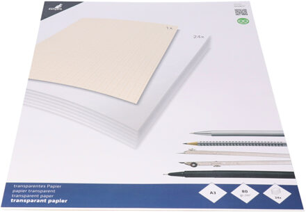 Kangaro A3 overtrekpapier / transparant tekenpapier - 24 vellen - 80 grams