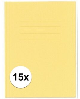 Kangaro Opbergmappen folio formaat geel 15 stuks