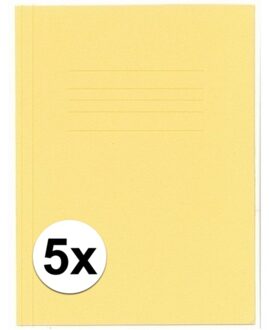 Kangaro Opbergmappen folio formaat geel 5 stuks