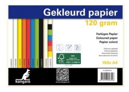Kangaro papier Kangaro A4 120gr pak a 100 vel wit K-0043F015