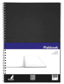 Kangaro plakboek Kangaro A3 120grs 40 vel, voorkant zwart Wit