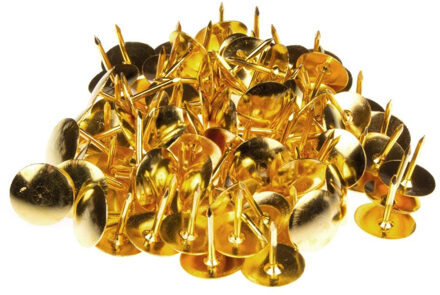 Kangaro Punaises plat - set 200x - goud - voor prikbord