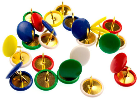 Kangaro Punaises plat - set 240x - gekleurd - voor prikbord